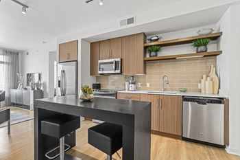 Kitchen with a dishwasher